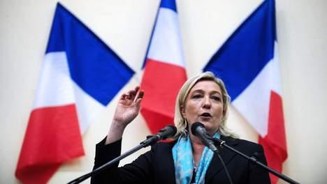 Bezoek van Marine le Pen van het antisemitische Front N