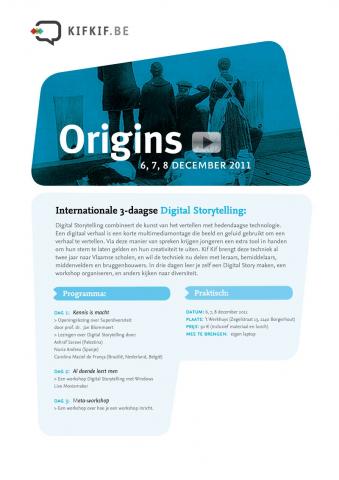 Origins: Internationale 3-daagse Digital Storytelling