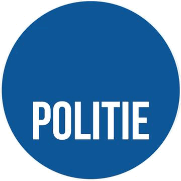 Logo in de vorm van een cirkel met de tekst 'Minder Politie'