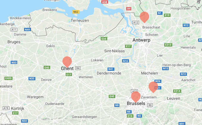 Brussel - Steenokkerzeel - Kapellen - Gent